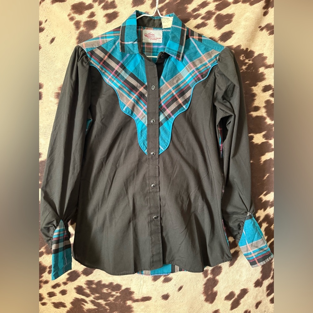 Vintage Western Girls Kenny Rogers Pearl snap